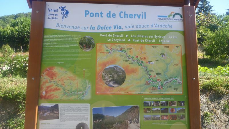 Plan de Doce-Via au Pont de Chervil, en vallée de l'Eyrieux