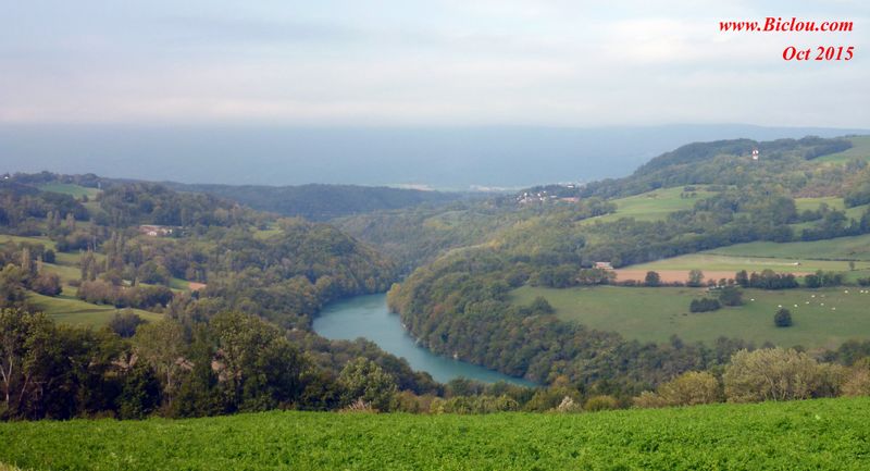 Sur ViaRhôna : Le Rhône vu de Arcine