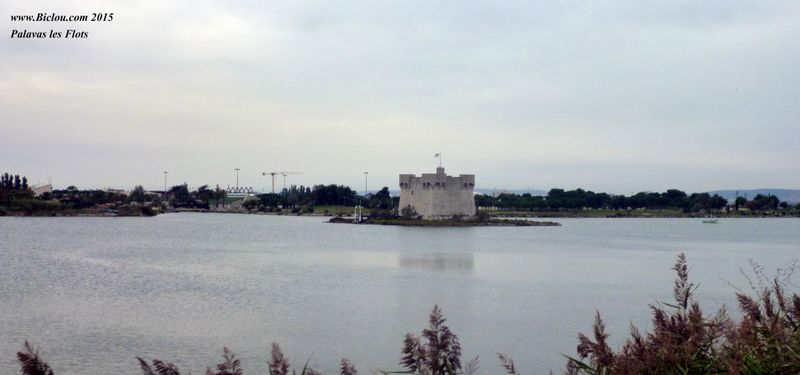 La Redoute de Ballestras, Palavas-les-Flots en 2015, vue de ViaRhôna