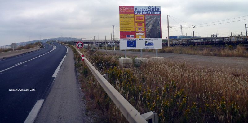 Arrivée à Sète à Bicyclette ? par la D612