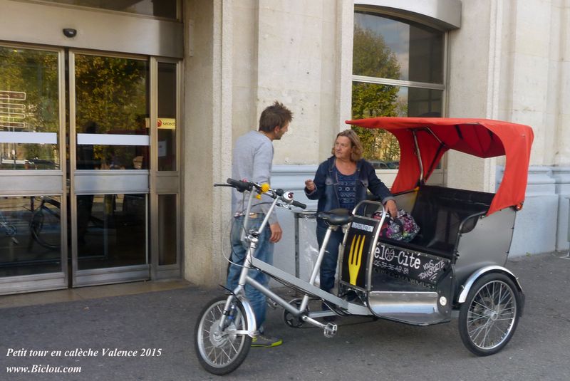 En calèche en gare de Valence 2015