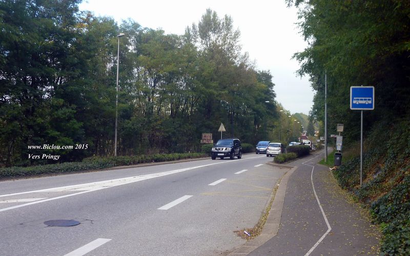 Pont de Brogny vers Pringy, piste cyclable , en route pour Genève 2015