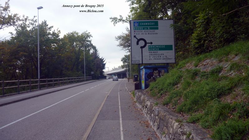 Du pont de Brogny vers Pringy à bicyclette en 2015