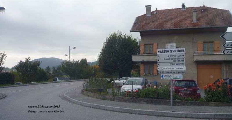 Pour Genève suivre le balisage cycliste ; dit Tour de la mandallaz