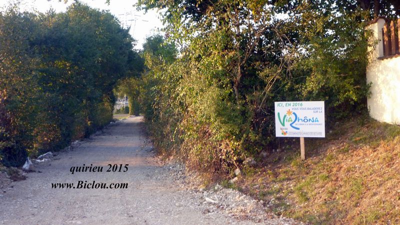 ViaRhôna en construction à Quirieu en 2015