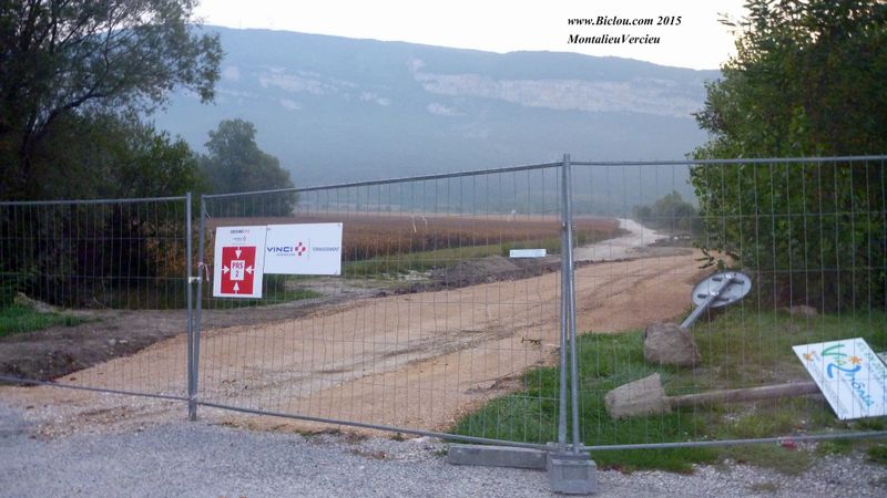 ViaRhôna en travaux à Montalieu Vercieu en Oct 2015
