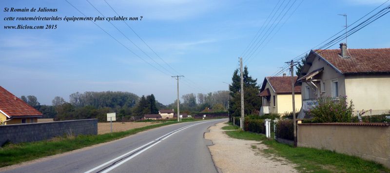le D 55 pourrait être mieux traité pour les cyclistes ici..