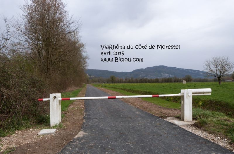 ViaRhôna en avril 2016 juste après port de Groslée