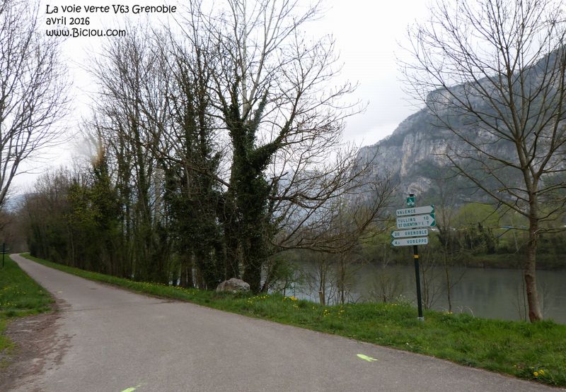 Voie verte V63 ViaPreAlpina au sud de Grenoble Isère en 2016