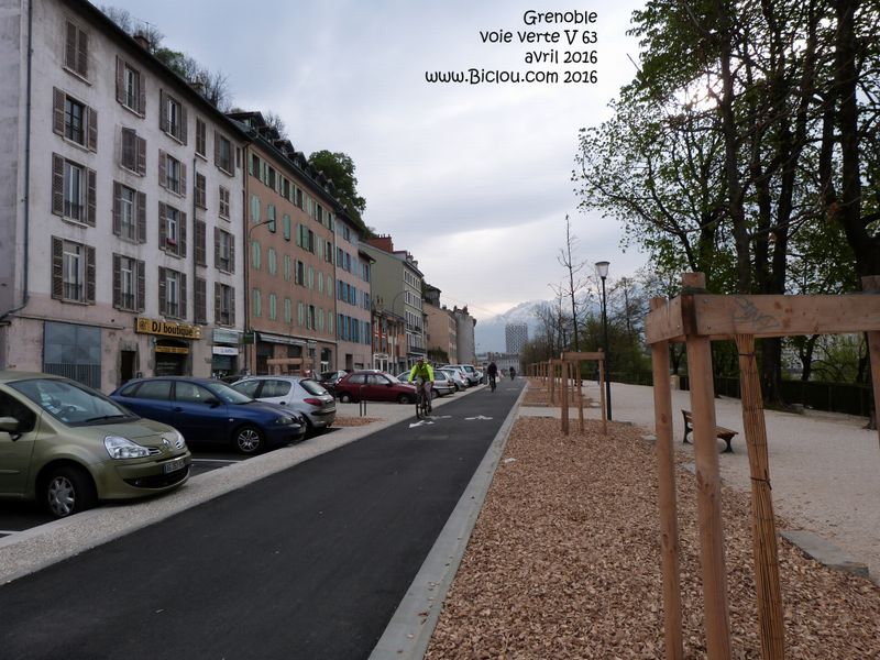 Grenoble 2016 : voie verte V63 dite ViaPrealpina pied de la Bastille