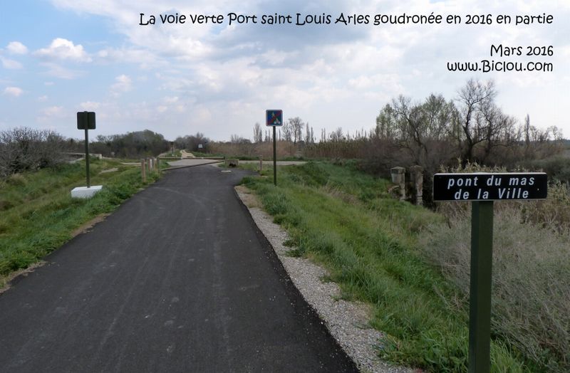 La voie verte de Arles est goudronnée