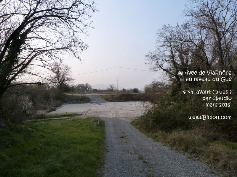 Le Gué du ruisseau de Sichier avant Cruas 