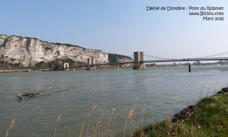 Défilé de Donzère : le pont du Robinet en Mars 2016 ..