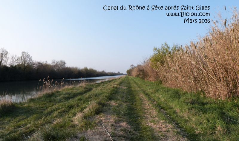 Suivons le halage du Canal du Rhône à Sète ..