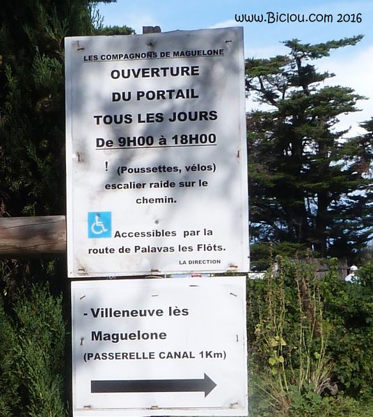 Attention si le portail ouvre à 9 h, la passerelle elle ouvre à 13 heures