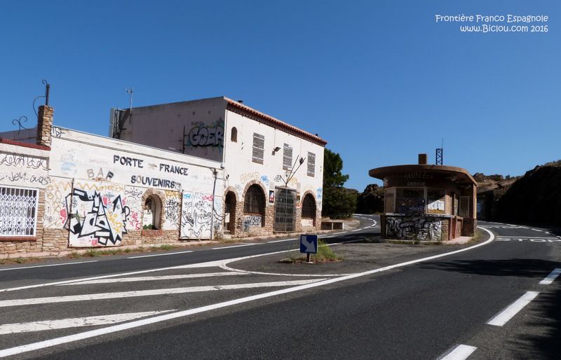 Ancien poste frontière France Espagne Cerbère Portbou 2016