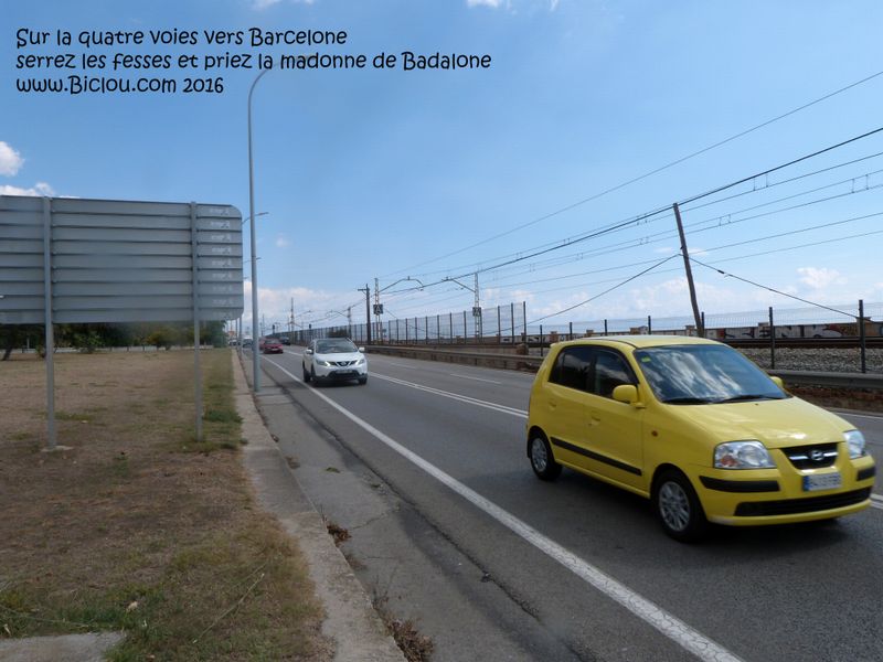 Sur la quatre voies vers Barcelone serrez les miches