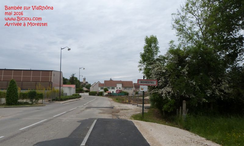 ViaRhôna : arrivée à Morestel en 2016