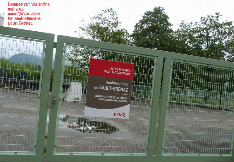 Fin aménagement ViaRhôna à Sault Brénaz mai 2016