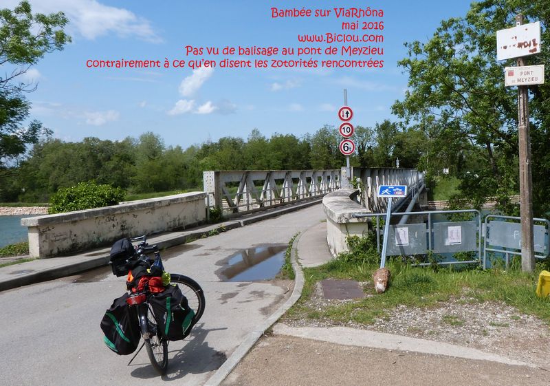Sur ViaRhôna : Pont de Meyzieu mai 2016