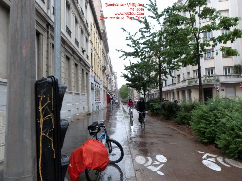Que d'eau que d'eau , Rue de la Part Dieu ViaRhôna Lyon 2016