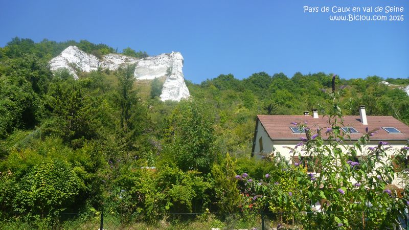 Barres rocheuses de craie en pays de Caux val de seine