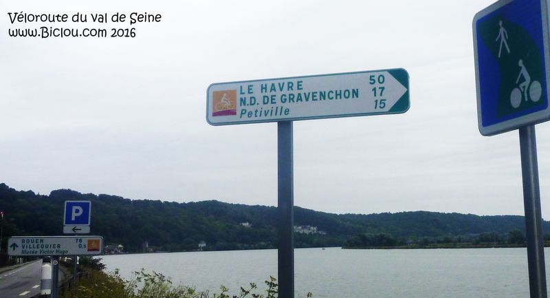 Le balisage de la véloroute du Val de Seine en 2016 est correct entre Rouen aval et le Havre