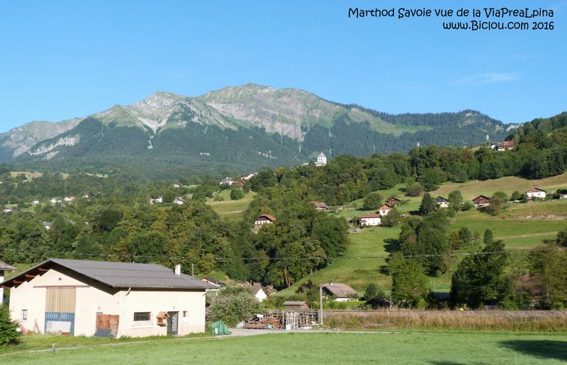 Marthod Savoie, vue de ViaPreAlpina ; Retour planche fotos