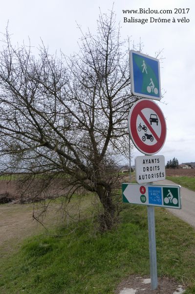 Balisage Drôme à vélo dommage que ViaPrealpina V 63 , n'y figure pas !