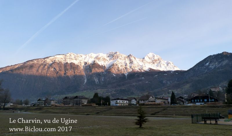 Le Mont Charvin, vu depuis Ugine