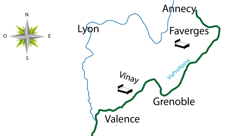 carte faverges sète à bicyclette 2017