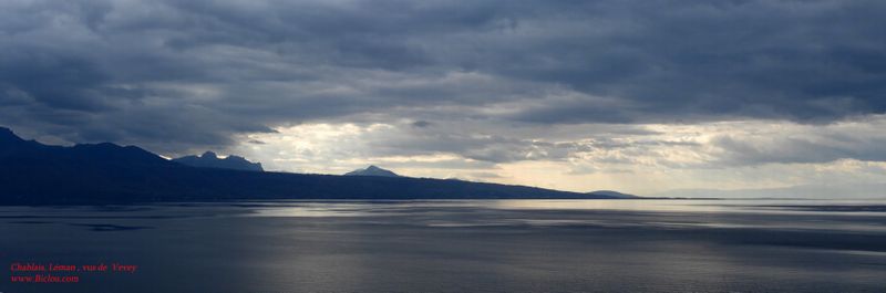 Le Chablais français vu du Léman à Montreux