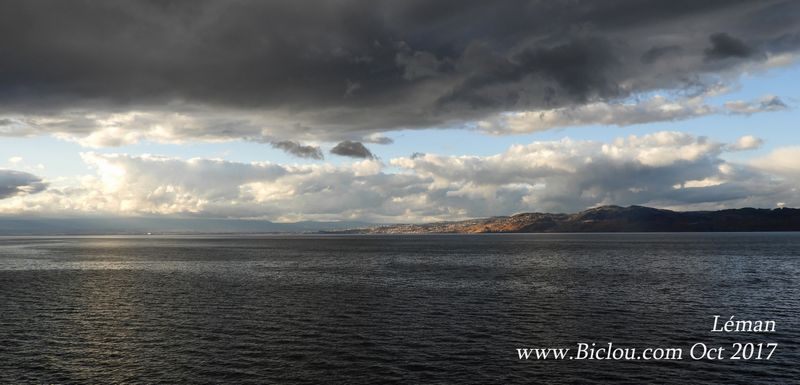 Lavaux vue de la rive française du Léman