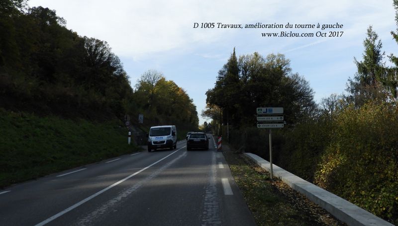 Tourne à gauche dangereux sur le D1005, à Lugrin, travaux ?