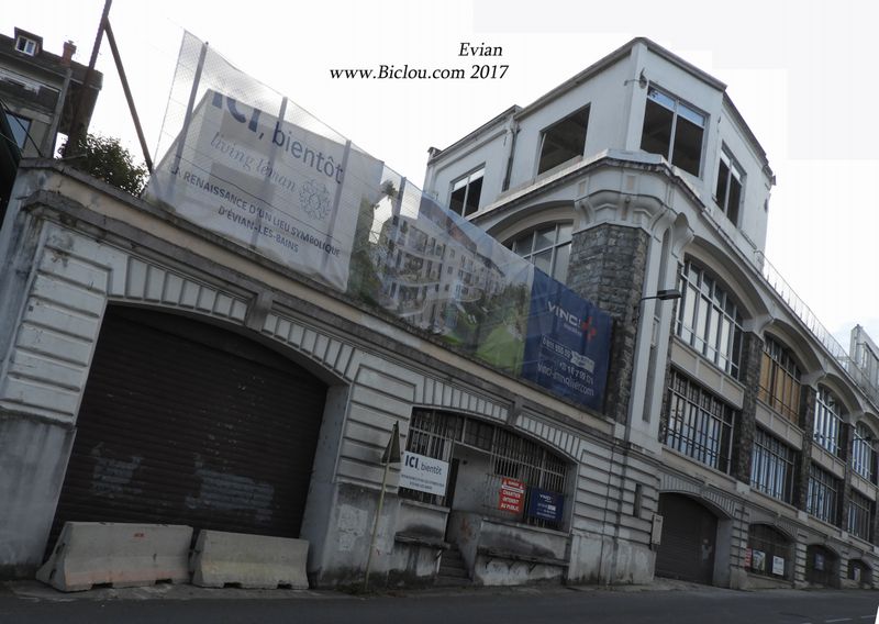 Evian, anciennes usines d'embouteillage des eaux 