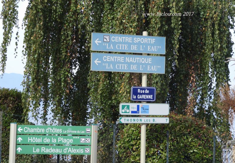 Balisage ViaRhôna qui avait disparu avant Evian