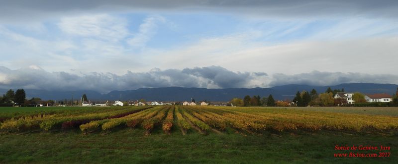 Le Jura, vu des bords du Léman