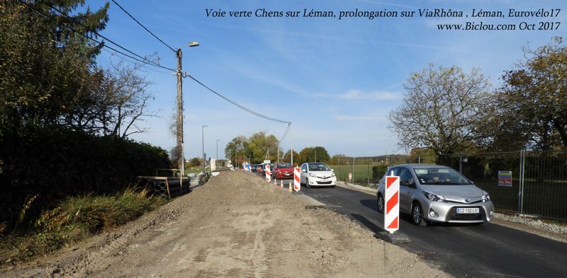 Voie verte de chens sur Léman, en cours de prolongation en 2017 (200 m !)