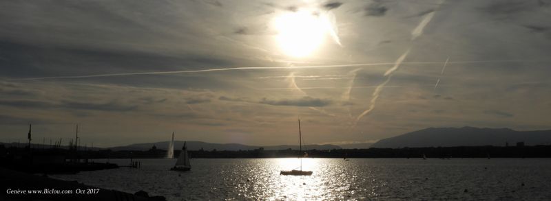 Coucher de soleil en rade de Genève