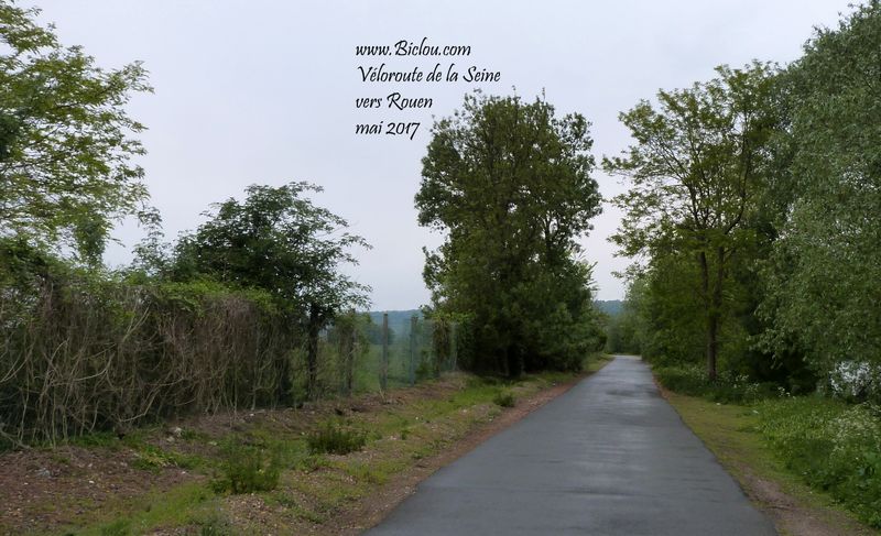 La véloroute de la Seine de st etienne du Rouvray, vers Rouen, rive Gauche en 2017