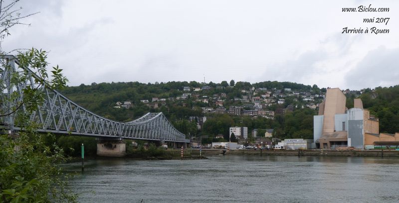 Arrivée à Rouen en 2017, par la vélo-route Val de Seine