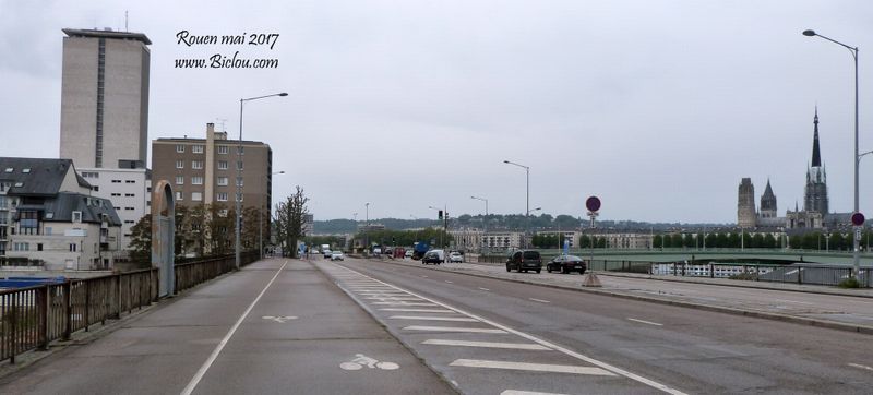 Arrivée à Rouen par la vélo-route val de Seine
