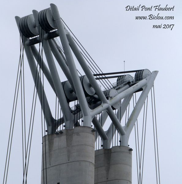 Détail mécanisme de levage du pont Flaubert Rouen