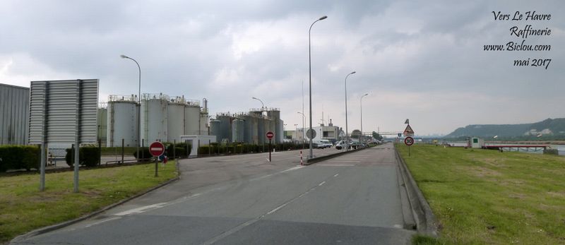 Vers le Havre par la raffinerie : pas une bonne idée ..