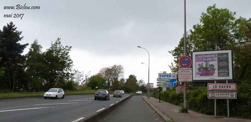 Arrivée au Havre par la zone industrielle