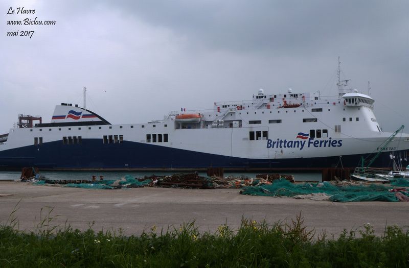 Brittany Ferries au Havre en mai 2017, Claudio perhaps un jour foulera le sol de de Perfide Albion