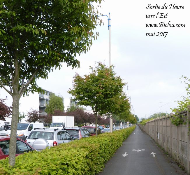 Sortir du Havre vers l'EST et Harfleur
