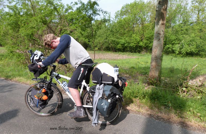 Cyclotouriste anglais, rencontré en Normandie en 2017
