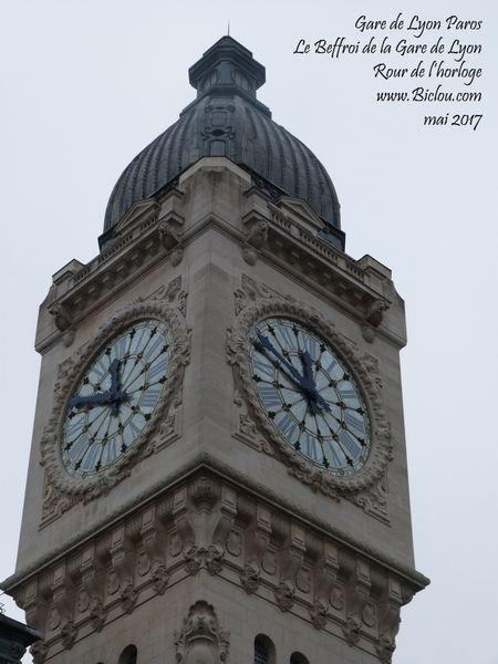 Tour de l'horloge de la gare de Lyon à Paris 2017