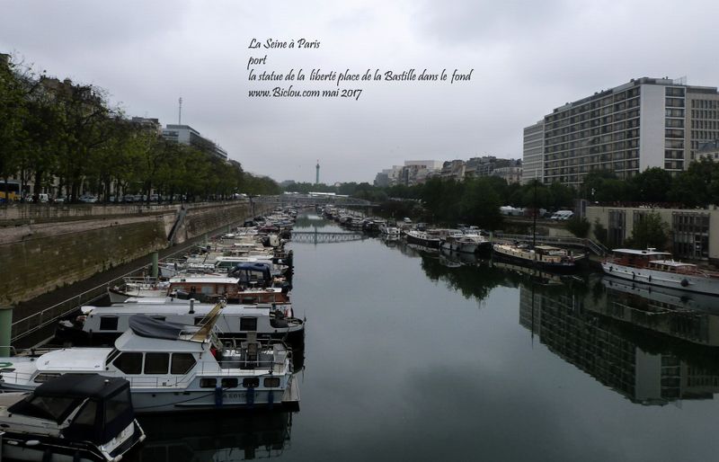 Port sur le canal saint Martin tout près de la Seine à Paris
